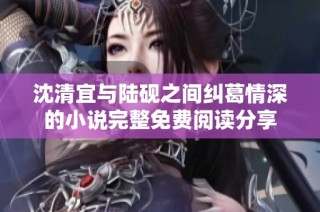 沈清宜与陆砚之间纠葛情深的小说完整免费阅读分享