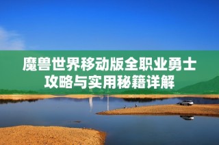 魔兽世界移动版全职业勇士攻略与实用秘籍详解