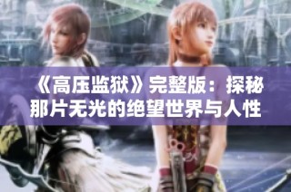 《高压监狱》完整版：探秘那片无光的绝望世界与人性的挣扎