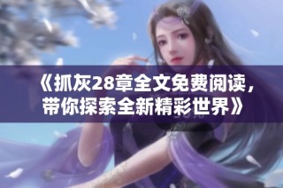 《抓灰28章全文免费阅读，带你探索全新精彩世界》