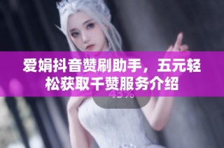 爱娟抖音赞刷助手，五元轻松获取千赞服务介绍