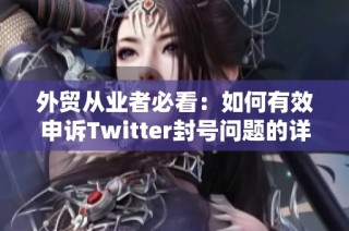 外贸从业者必看：如何有效申诉Twitter封号问题的详细步骤解析