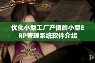 优化小型工厂产值的小型ERP管理系统软件介绍