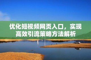 优化短视频网页入口，实现高效引流策略方法解析