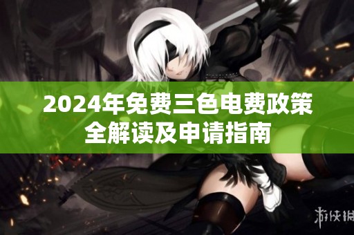 2024年免费三色电费政策全解读及申请指南