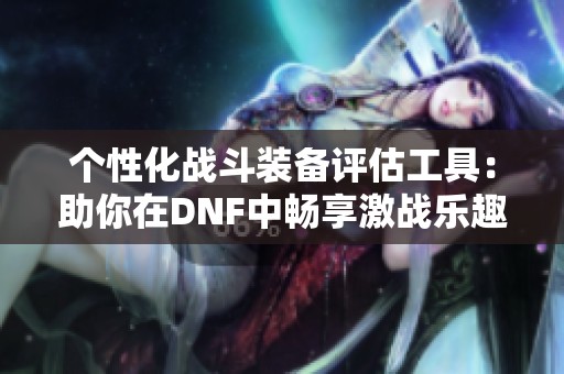 个性化战斗装备评估工具：助你在DNF中畅享激战乐趣