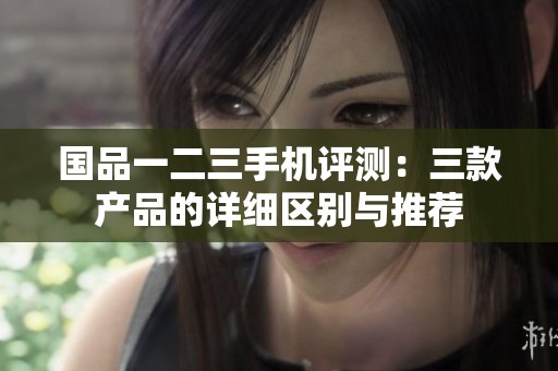 国品一二三手机评测：三款产品的详细区别与推荐