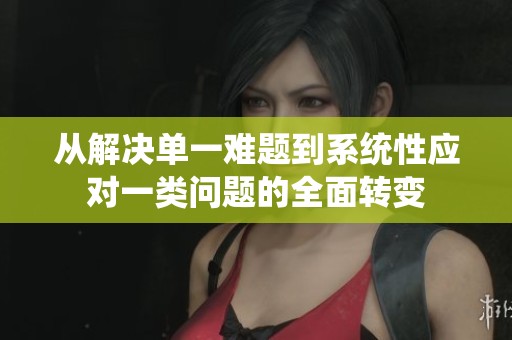 从解决单一难题到系统性应对一类问题的全面转变