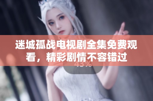 迷城孤战电视剧全集免费观看，精彩剧情不容错过