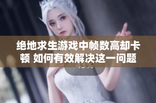 绝地求生游戏中帧数高却卡顿 如何有效解决这一问题