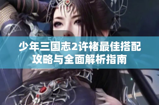 少年三国志2许褚最佳搭配攻略与全面解析指南