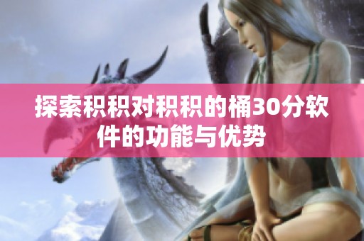 探索积积对积积的桶30分软件的功能与优势