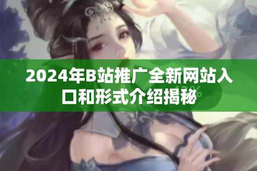 2024年B站推广全新网站入口和形式介绍揭秘
