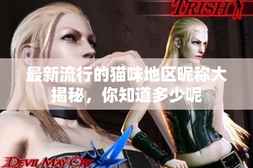 最新流行的猫咪地区昵称大揭秘，你知道多少呢