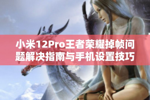小米12Pro王者荣耀掉帧问题解决指南与手机设置技巧