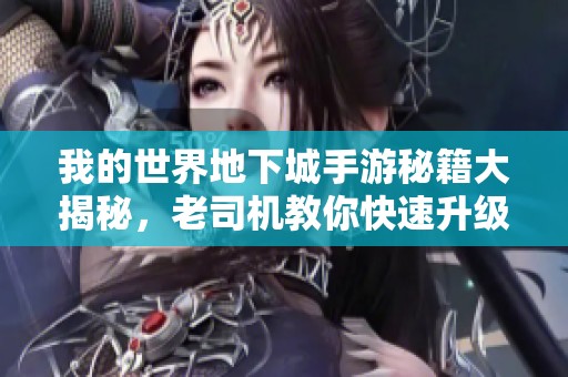 我的世界地下城手游秘籍大揭秘，老司机教你快速升级秘籍