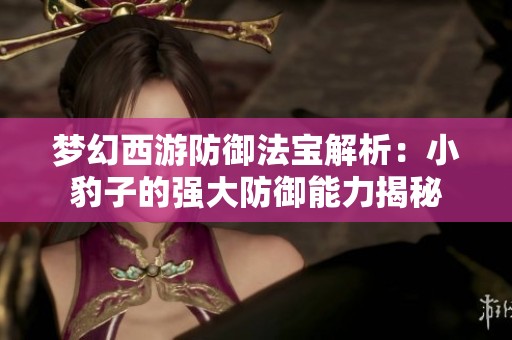 梦幻西游防御法宝解析：小豹子的强大防御能力揭秘