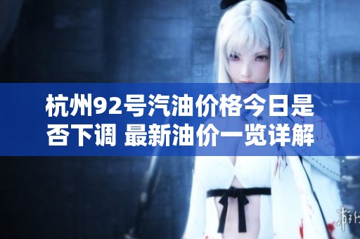 杭州92号汽油价格今日是否下调 最新油价一览详解