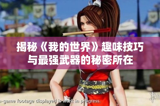 揭秘《我的世界》趣味技巧与最强武器的秘密所在