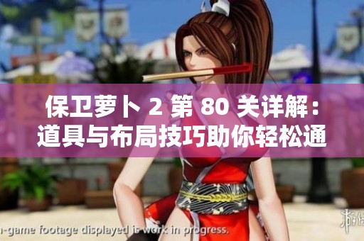 保卫萝卜 2 第 80 关详解：道具与布局技巧助你轻松通关