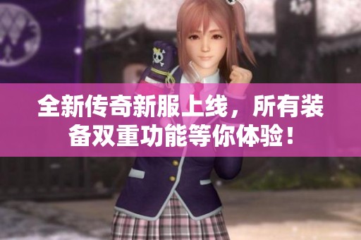 全新传奇新服上线，所有装备双重功能等你体验！
