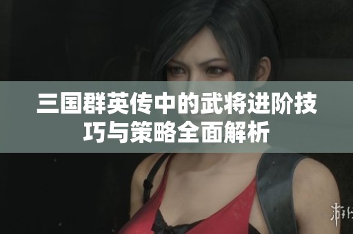 三国群英传中的武将进阶技巧与策略全面解析