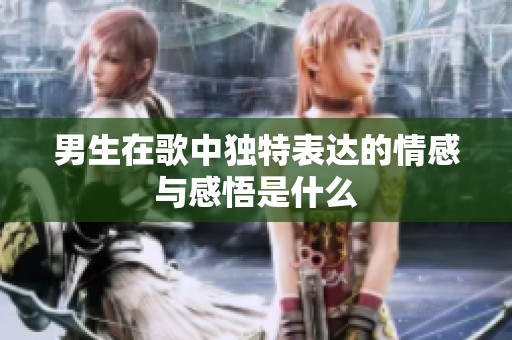 男生在歌中独特表达的情感与感悟是什么