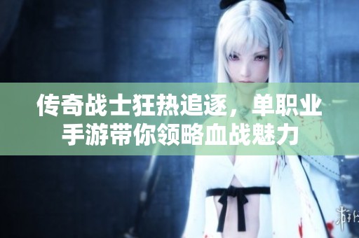 传奇战士狂热追逐，单职业手游带你领略血战魅力