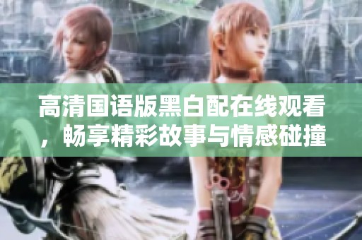 高清国语版黑白配在线观看，畅享精彩故事与情感碰撞