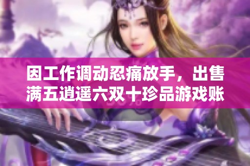 因工作调动忍痛放手，出售满五逍遥六双十珍品游戏账号