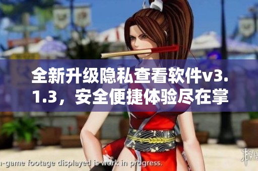 全新升级隐私查看软件v3.1.3，安全便捷体验尽在掌握