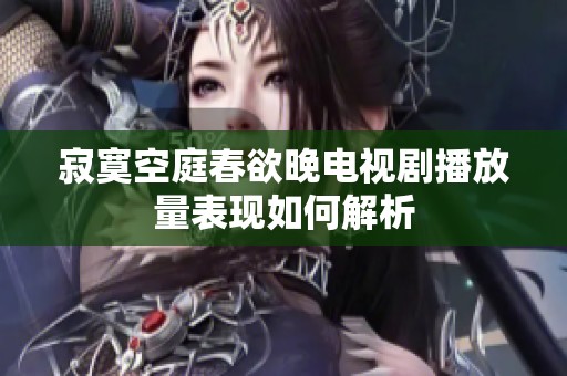 寂寞空庭春欲晚电视剧播放量表现如何解析