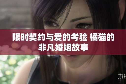 限时契约与爱的考验 橘猫的非凡婚姻故事