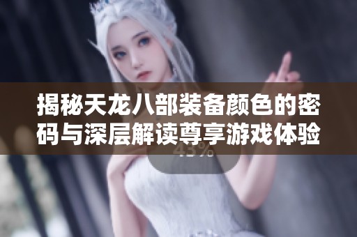 揭秘天龙八部装备颜色的密码与深层解读尊享游戏体验