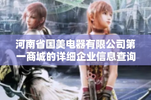 河南省国美电器有限公司第一商城的详细企业信息查询与分析