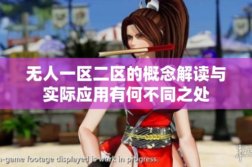 无人一区二区的概念解读与实际应用有何不同之处