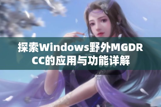 探索Windows野外MGDRCC的应用与功能详解