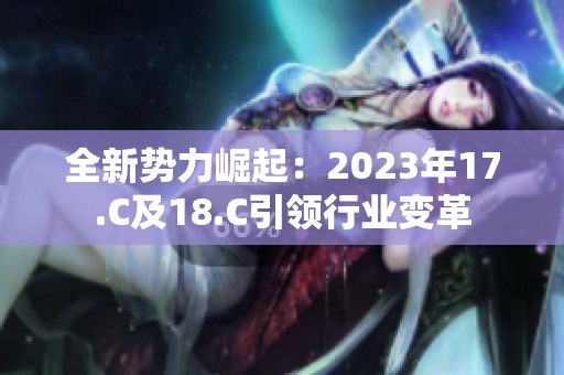 全新势力崛起：2023年17.C及18.C引领行业变革