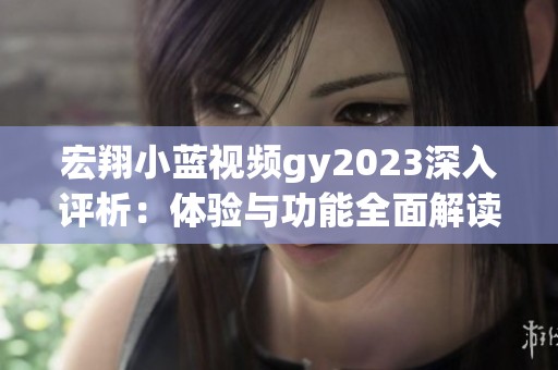 宏翔小蓝视频gy2023深入评析：体验与功能全面解读