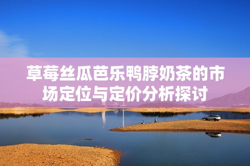 草莓丝瓜芭乐鸭脖奶茶的市场定位与定价分析探讨