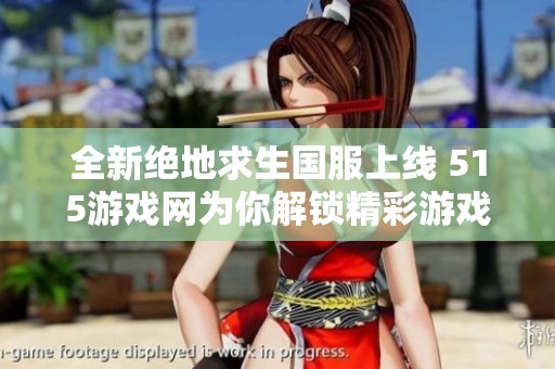 全新绝地求生国服上线 515游戏网为你解锁精彩游戏体验与最新资讯