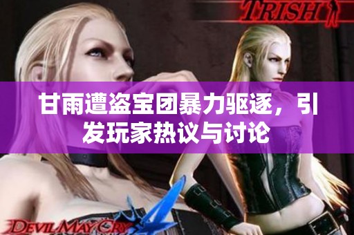 甘雨遭盗宝团暴力驱逐，引发玩家热议与讨论