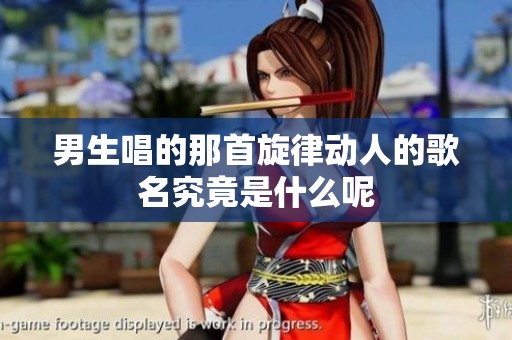 男生唱的那首旋律动人的歌名究竟是什么呢
