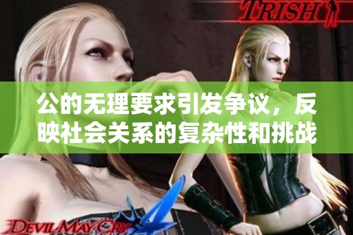 公的无理要求引发争议，反映社会关系的复杂性和挑战