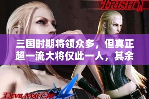 三国时期将领众多，但真正超一流大将仅此一人，其余优秀大将数量揭秘