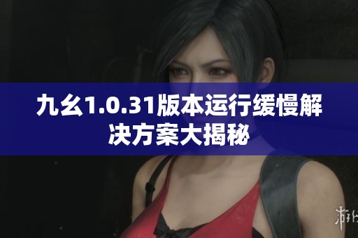 九幺1.0.31版本运行缓慢解决方案大揭秘