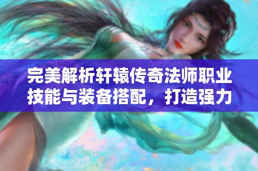 完美解析轩辕传奇法师职业技能与装备搭配，打造强力战宠攻略