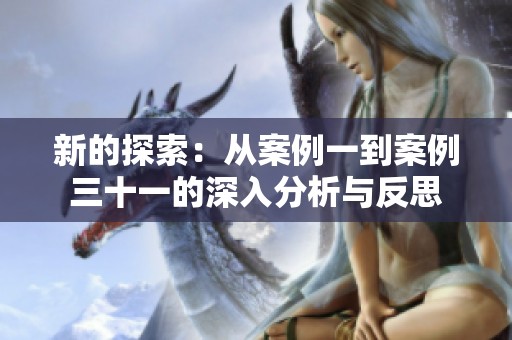 新的探索：从案例一到案例三十一的深入分析与反思