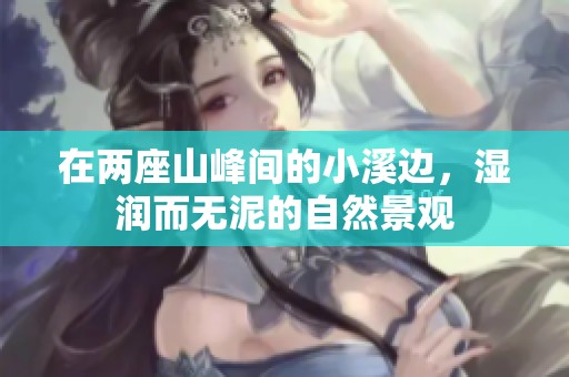 在两座山峰间的小溪边，湿润而无泥的自然景观