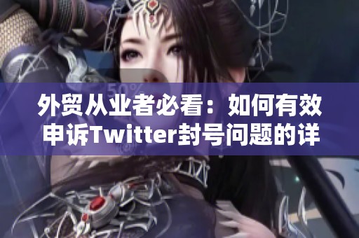 外贸从业者必看：如何有效申诉Twitter封号问题的详细步骤解析
